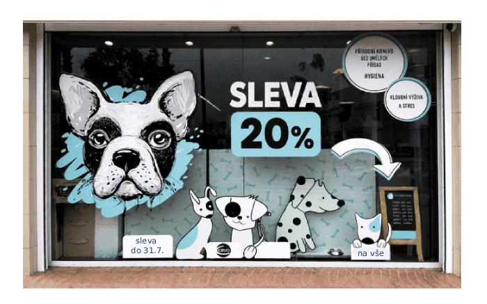 Samolepky a polepy výloh