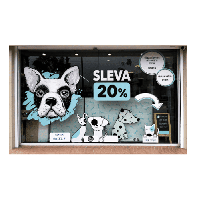 Samolepky a fólie na výlohu i zeď